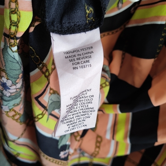 Nanette Lepore chain and floral maxi handkerchief hem dress - Picture 11 of 12